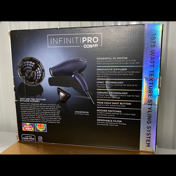Infiniti pro Conair 1875 watt Texture Styler -New - Picture 2 of 3